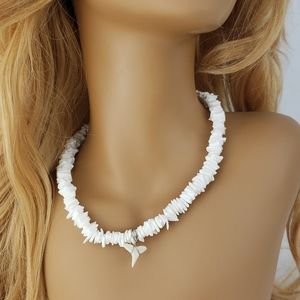 Natural Shell and Shark Tooth Necklace